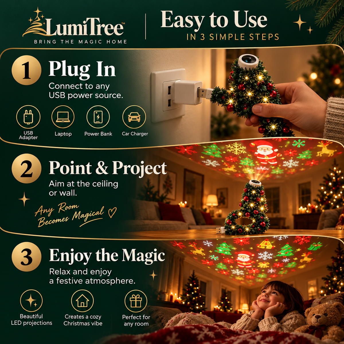 LumiTree™ Christmas Projector
